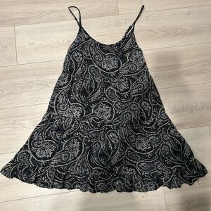Mossimo Supply Co. Black and White Paisley Dress, Women’s M